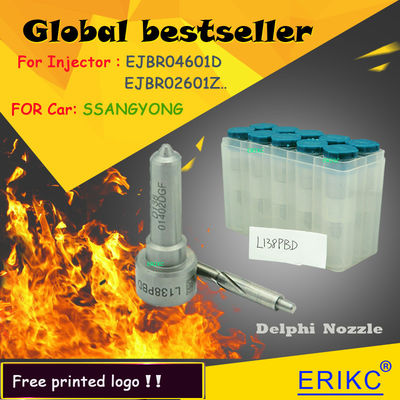 ERIKC L138PBD For Delp common rail spare parts injection nozzle L138 PBD for injector EJBR02601Z for SSANGYONG