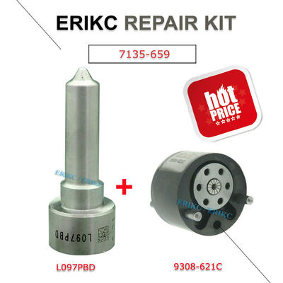 ERIKC 7135-659 common rail injector spare parts valve 28440421 28239294 9308-621C and nozzle L097PBD repair kit group