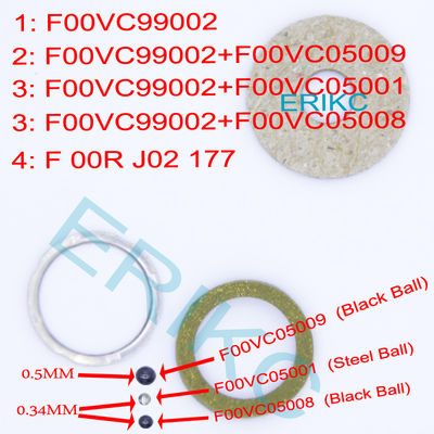 ERIKC F00VC99002 + F00VC05009 For BOS Common rail injector ball set repair kits F00V C05 009 engine auto part FOOVC05001