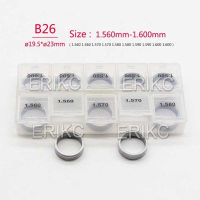 ERIKC Common Rail Lift Adjusting Shim B26 Injector Shims for Bosch Total 50 Pieces Size 1.56mm-1.60mm