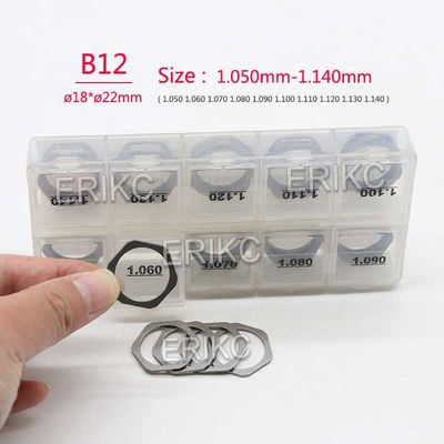 ERIKC Adjustment Shim of Fuel Injector B12 Calibration Shim Diesel Engine Adjustment Shims for Bosch