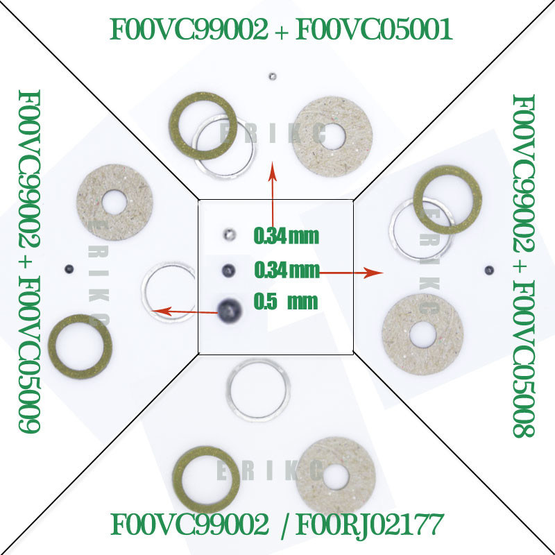 ERIKC F00VC99002 + F00VC05009 For BOS Common rail injector ball set repair kits F00V C05 009 engine auto part FOOVC05001