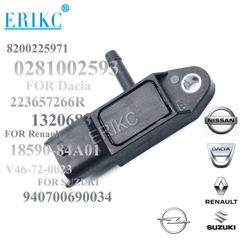 ERIKC car fit 0281002593  Intake Air Manifold Absolute Pressure MAP Sensor 8200225971 for SUZUKI NISSAN for Renault