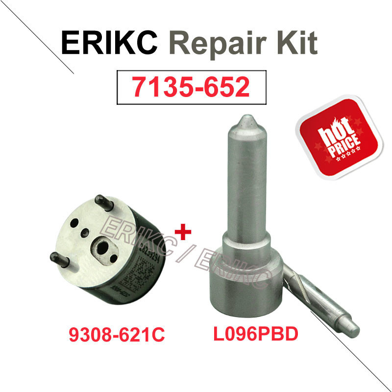 ERIKC 7135-652 For Delp injector repair kit nozzle L096PBD valve 9308-621C for FORD EJDR00301Z 0201Z 0101Z 1001D 0401Z
