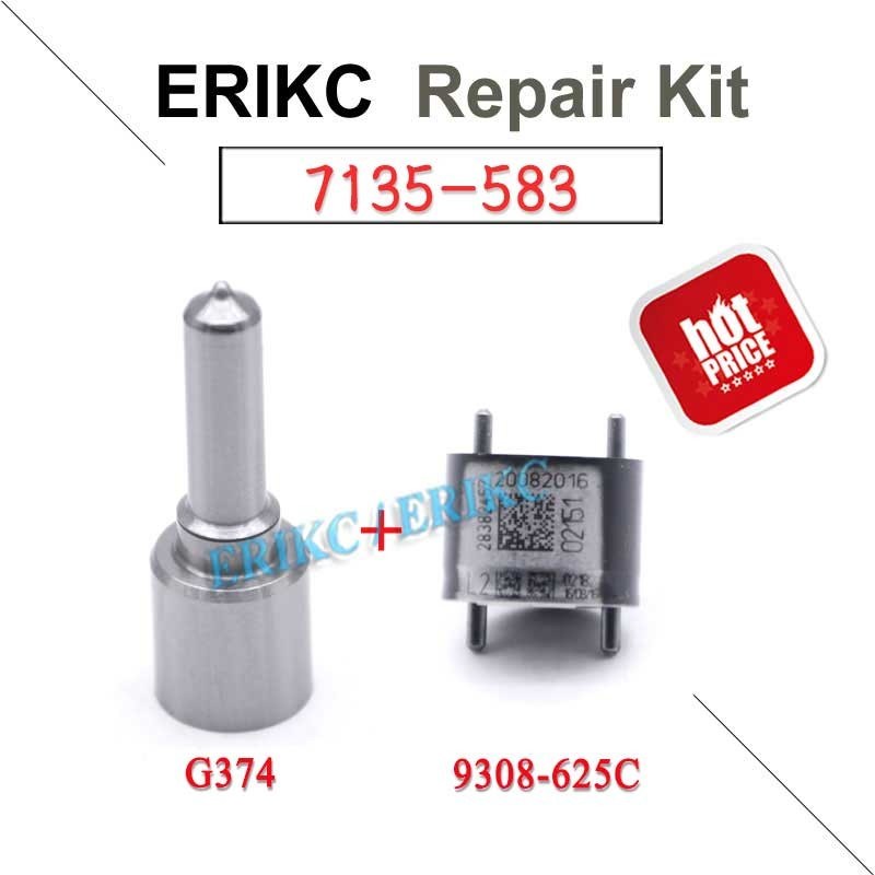 ERIKC For Delp common rail injector repair kits 7135-583 nozzle G374 valve 9308-625C for Ssangyong injector EMBR00301D