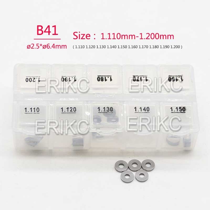 ERIKC Original Injector Shim Kits B41 Diesel Common Rail Adjusting Shim Size 1.11-1.2mm For BOS